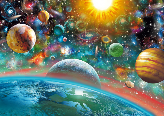 Avaruus palapeli on Schmidtin 1000 palan palapeli, jossa planeetat ja aurinko upeassa kuvassa. Maapallo näkyy etualalla. Tätä palapeliä on kiva rakentaa esimerkiksi niin, että kokoaa ensin auringon ja sitten planeettoja. Muu avaruus kertyy pikkuhiljaa ympärille.