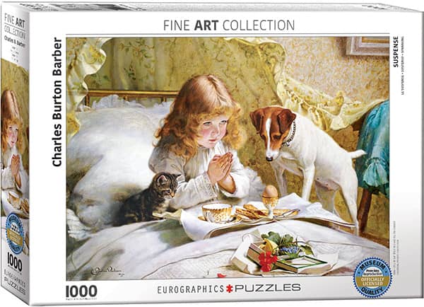 Suspence palapeli on Eurographicsin 1000 palan palapeli. Kuvassa Burton Barberin maalaus, jossa tyttö, kissa ja koira katsovat tarjolla olevaa ruokaa.