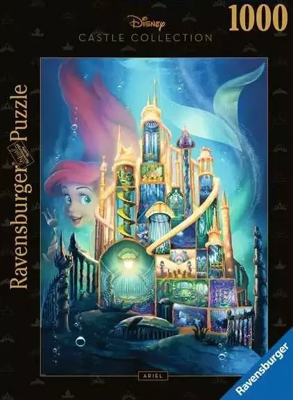 Disney Ariel Castle -palapeli: Tervetuloa tutustumaan Arielin palatsiin, jonka huoneet hän haluaa esitellä. Palapelin koko 50 x 70 cm.