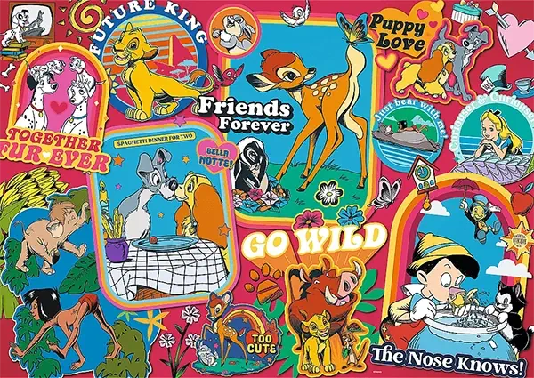 Disney Over the Years, Disneyn klassikoita 500 palan palapelinä. Muun muassa ihana Bambi, Pinokkio, 101 dalmatialaista, Leijonakuningas, Kulkuri ja Kaunotar. 