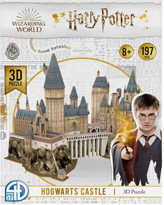 Tylypahkan linna (Hogwarts Castle) 3D-palapelinä. Palapelissä on 197 palaa.