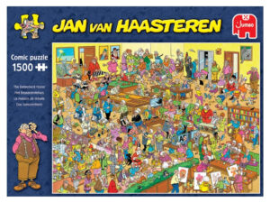 Jan van Haasteren vanhainkoti (The Retirement Home) on 1500 palan palalapeli, jossa päästään tutustumaan vanhainkodin tapahtumiin. Ja huh, mitä kaikkea siellä tapahtuukaan!