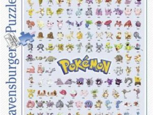 Pokemon The First 151 palapeli esittelee Pokemon-hahmot. Ravensburgerin palapeli on 500 palan palapeli.