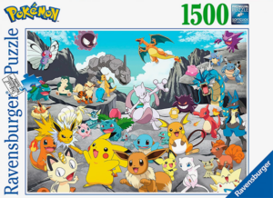 Pokemon Classics palapeli 1500 palaa on saksalaisen Ravensburgerin valmistama. 