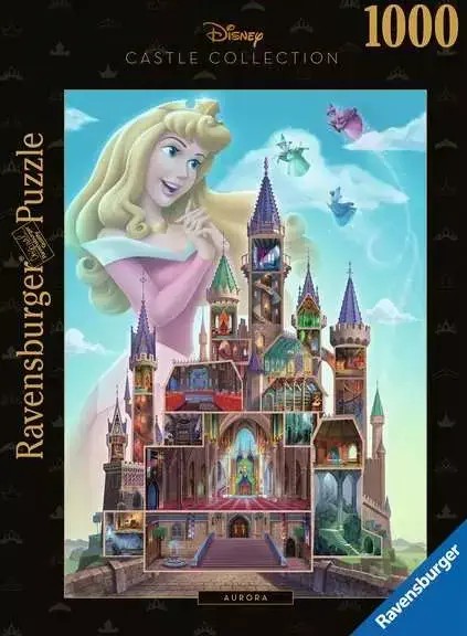 Disney Aurora Castle -palapeli: Tervetuloa Disneyn Auroran kotiin. Palapelin kuvassa Auroran kodin seinät on poissa, ja näet kaikki ihanat huoneet. 