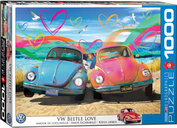 Beetle Love palapeli on Eurographicsin 1000 palan palapeli, jonka kuvassa kaksi kuplavolkkaria nojaavat toisiinsa.  Eurographicsin palapelit on leikattu SmartCut-tekniikalla. Eli palat ovat monimuotoisia ja yksilöllisiä. Pieni Harrastepuoti