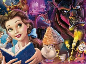 Kaunotar ja Hirviö -palapeli (Beauty and the Beast) on Ravensburgerin tuotantoa. Kaunotar ja Hirviö" (Beauty and the Beast) on Disneyn klassinen animaatioelokuva, joka julkaistiin alun perin vuonna 1991. Elokuva perustuu ranskalaiseen sadun versioon ja se kertoo kauniista nuoresta naisesta nimeltä Belle, joka päätyy asumaan hirviön linnaan isänsä puolesta.