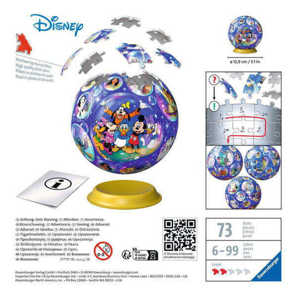 Ravensburger 3D palapelipallo Disney Character 72p - Image 3