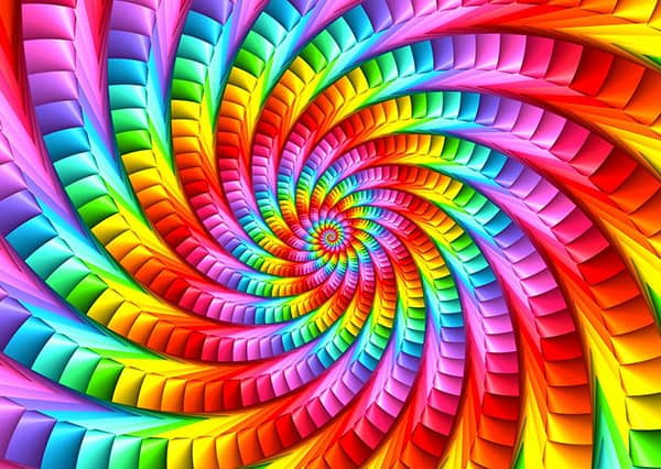 Sateenkaari spiraali palapeli on Enjoyn 1000-palainen. Sateenkaaren värit muodostavat simpukkamaisen kuvion, jota on kiva koota vaikka väri kerrallaan keskustasta lähtien.