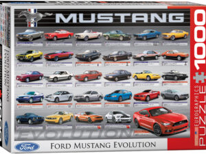 Ford Mustang palapeli 1000 palaa on kanadalaisen Eurographicsin valmistama. Eurographicsin palapelit on leikattu SmartCut-tekniikalla. Eli palat ovat monimuotoisia ja yksilöllisiä.