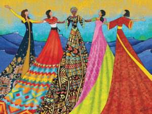 Harmonia palapeli (Harmony) on Eurographicsin 1000 palan palapeli, jonka kuvassa maapallon eri osista olevat naiset ovt puhkeutuneet värikkäisiin mekkoihin.