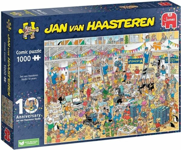 Jan van Haasterenin Studio on 1000 palan palapeli, joka on 10-vuotis juhlajulkaisu. Valmiin palapelin koko 68 x 49 cm. Valmistaja Jumbo