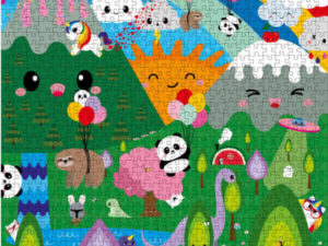 Kawaii Landscape on tudio Squidin suunnittelema värikäs ja Japani-henkinen 1000 palan palapeli. Kuvassa pandat ja muut hahmot tuovat kokoajalle iloa.
