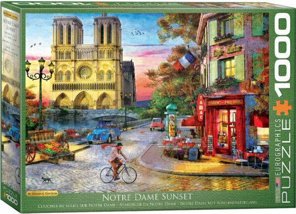 Notre-Dame palapeli on Dominic Davisonin kuvittama 1000-palainen. Kuvassa Pariisin kadut ja Notre-Dame. Eurographicsin palapelit on leikattu SmartCut-tekniikalla.