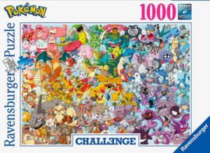 Pokemon challenge palapeli 1000 palaa on Ravensburgerin Challenge-sarjaa, jonka päähahmo on tällä kertaa Pokemon ystävineen.