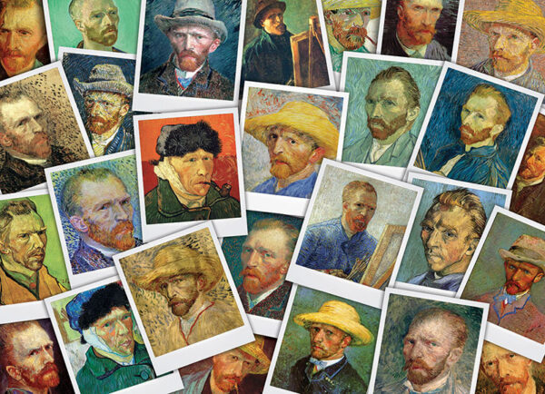 Van Gogh Omakuvat palapeli on Eurographicsin 1000-palainen. Taiteilan omakuvat on koottu kollaasiksi.