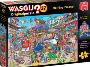 Wasgij Original 37 Holiday Fiasco on Jumbon valmistama 1000 palan palapeli, jossa ei rakenneta laatikon kannessa näkyvää kuvaa vaan jotain ihan muuta.