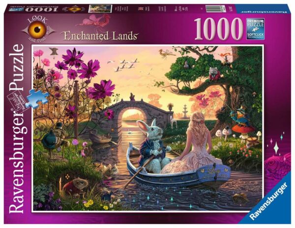 Liisa Ihmemaassa palapeli (Wonderland) kuuluu Ravensburgerin Look & Find -sarjaan. Palapeli on 1000-palainen. Kuvassa Liisa istuu veneessä kanin kanssa ja ihmettelevät Ihmemaan kukkia ja luontoa.