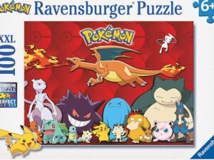 My Favourite Pokémon 100 palan palapeli on Ravensburger AG:n valmistama. Palapelissä on XXL-palat. Tässä palapelissä löydät suosituimmat Pokémon-hahmot kuten Pikachu, Eevee, Charmander, Charizard, Meowth ja moni muu.
