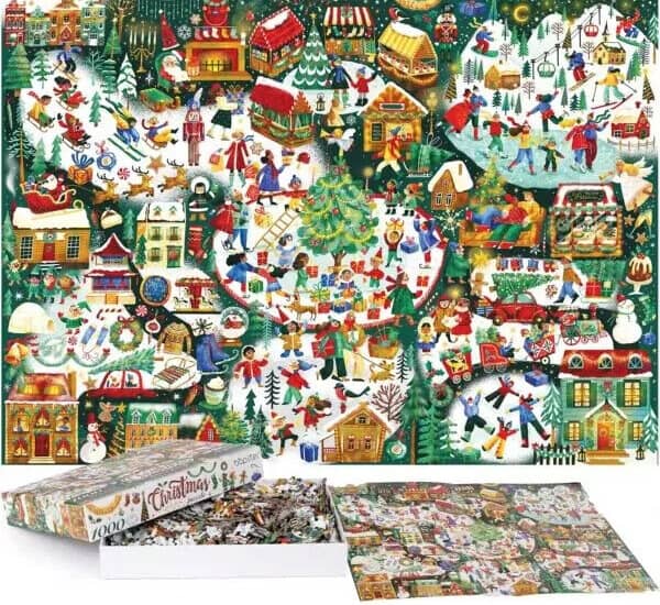 Joulupalapeli on Bopsterin 1000 palan palapeli. Väriä, pieniä ihastuttavia yksityiskohtia ja talvinen tunnelma innostaa kokoamaan tätä palapeliä. 