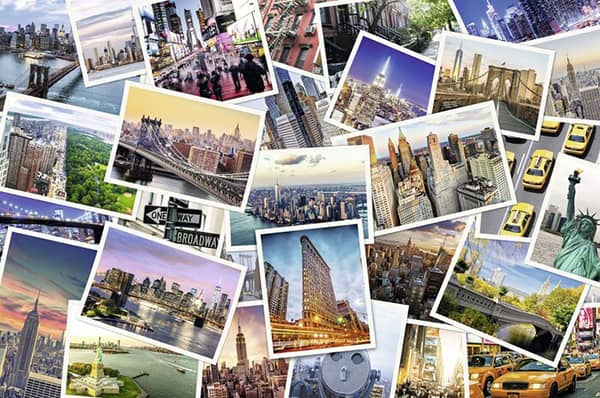 New York 5000 palan palapeli on Ravensburgerin palapeli, jonka kuvassa kollaasina kuvia New Yorkista. Matkusta Amerikkaan tämän palapelin mukana ja nauti maisemista ja nähtävyyksistä.