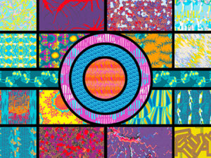 Design patterns 2 palapeli on Enjoyn 1000 palan palapeli. Kuvassa eri kuosit muodostavat graafisen kokonaisuuden, jonka värit ja muodot auttavat kokoamisessa. 