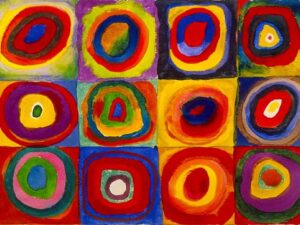 Vassily Kandinsky Color Study palapeli (Color Study: Squares with Concentric Circles) on Enjoyn 1000-palainen. 