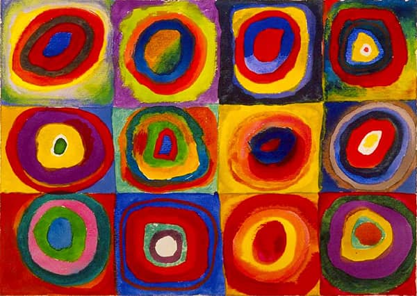 Vassily Kandinsky Color Study palapeli (Color Study: Squares with Concentric Circles) on Enjoyn 1000-palainen. 