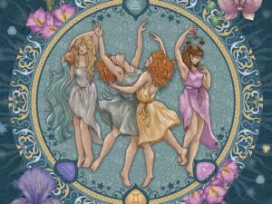 Sandrine Fourrier palapeli nimeltään Les signes d'air en Astrologie on Grafikan valmistama 1000 palan palapeli. Taidepalapelin kuvassa naiset tanssivat pyöreän ornamenttikehyksen keskellä. Kukat ympäröivät kehystä.  Les signes d'air en Astrologie on vuoden 2024 uutuus. 