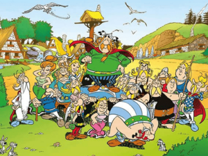 Asterix palapeli 500 palaa ei kuulu Ravensburgerin Pohjoismaiden valikoimaan. Kuvassa Asterix ystävineen.