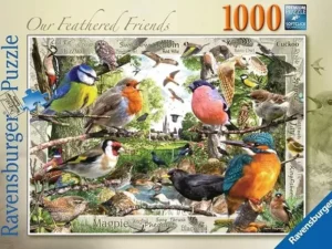 Siivekkäät ystävämme palapeli (Our feathered friends) on Ravensburgerin 1000-palainen lintupalapeli. Kuvassa Suomessa tuttuja lintulajeja kuten sinitiainen, tikli, kuningaskalastaja, punarinta, hippiäinen sekä monia haukkoja ja pöllöjä.