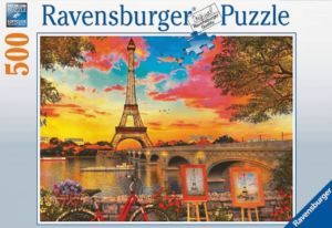 Pariisin illat palapeli 500 palaa (Evenings in Paris) on Ravensburgerin Pohjoismaiden ulkopuolisen malliston peli, jonka kuvassa tunnelmallinen kuva ranskalaiselta kadulta kohti Eiffelin-tornia.