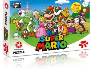 Super Mario palapeli 500 palaa (Super Mario & Friends). Sukella Super Marion maailmaan tämän kauniisti kuvitetun palapelin avulla. Kutsu ystäväsi ja perheesi mukaan tämän viihdyttävän pelin kokoamiseen. 500-palainen peli viihdyttää sinua tuntikausia