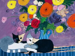 Rosina Wachtmeister Nuku hyvin palapeli (Sleep Well) on Heyen 1000-palainen. Itävaltalainen taiteilija tunnetaan kissapalapelien kuvituksista. 