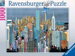 I Am New York palapeli on Ravensburgerin 1000 palan palapeli. New York on Ravensburgerin uutuus, jossa kaupunkimaisema avautuu upeana ja kiinnostavana koottavana. Rakennusten muodot ja värit helpottavat kokoamista.