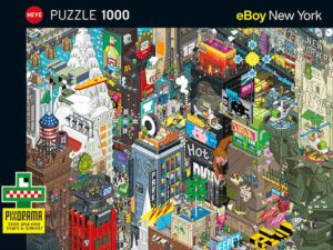 eBoy New York Quest palapeli on Heyen 1000-palainen. Valmis koko 70 x 50 cm. Myyjä Pieni Harrastepuoti