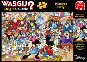 Wasgij Original Disney Mickey’s Party palapeli on Wasgij-pelien uutuus, jossa palapelin kokoaja pääsee mukaan Mikki Hiiren juhliin.