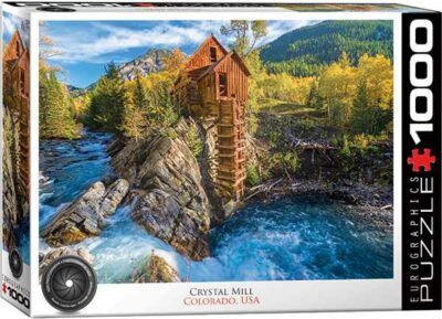 Crystal mill palapeli 1000 palaa on kanadalaisen palapelimerkki Eurographicsin valmistama maisemapalapeli. Palapelin kuva on HDR-tason maisemavalokuva.