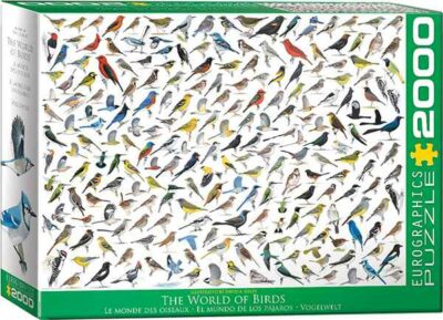 World of birds palapeli 2000 palaa on kanadalaisen Eurographics Puzzlesin värikäs lintupalapeli. 