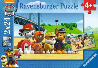 Paw Patrol palapeli 2x24 palaa on monille tuttu Ryhmä Hau, jossa pentukaverukset seikkailevat.