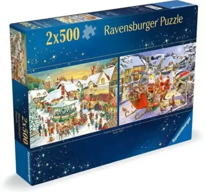 Christmas collection palapeli 500 palaa on Ravensburgerin joulupalapeli, jonka pakkauksessa on kaksi 500 palan joulupalapeliä. Toisessa kuvassa ihmiset ovat kokoontuneet laulamaan joululauluja, toisessa joulupukki poroineen tervehtii hevosia.