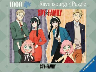 Spy X Family palapeli 1000 palaa on Ravensburgerin anime-aiheinen uutuus. Japanilaisen Spy × Family -mangasarjan on kirjoittanut ja kuvittanut Tatsuya Endo.