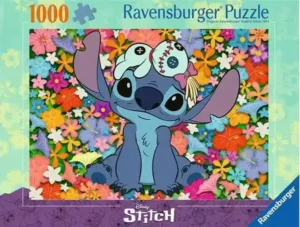 Disney Stitch palapeli 1000 palaa on värikäs seikkailu tämän 1000-osaisen palapelin kanssa, jossa on Stitch, rakastettava avaruuden ulkopuolinen olento Disneyn "Lilo & Stitchistä".