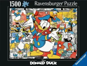 Donald Duck palapeli 1500 palaa on Disney Aku Ankka -sarjakuvien ystävän toivepalapeli. Kuvassa Aku Ankka ja kollaasina sarjakuvamaisesti eri kuvia Aku Ankasta.