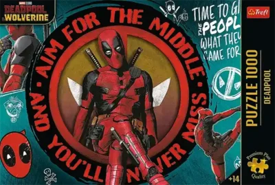 Deadpool palapeli 1000 palaa on kuva ikonisesta Marvel-hahmosta.