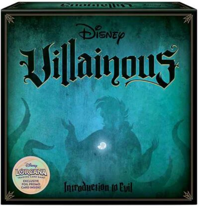 Disney Villainous Introduction to Evil lautapeli on myös strategiapeli ja korttipeli, joka valmistajan mukaan sopii yli 10-vuotiaille.