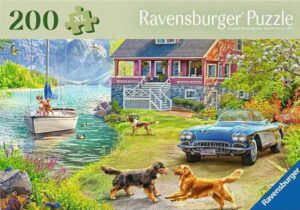 Summer lake house palapeli 200 palaa on Ravensburgerin aikuisille tarkoitettu palapelattava, jonka koko valmiina on 42,2 x 29,2 cm.