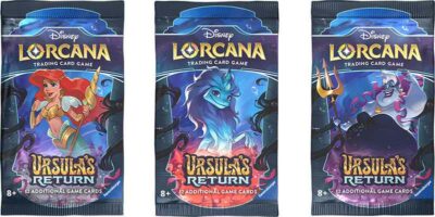 Disney Lorcana Ursula's Return booster pack on Disney Lorcana strategiakorttipeli, jossa jokainen pelaaja tekee oman pakkansa ennen pelin alkua. Voit pelata myös pelivalmiilla pakoilla tai rakenna täysin sinun omaasi!