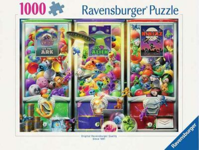 Animals Aliens & Ninjas palapeli 1000 palaa on Ravensburgerin vuoden 2025 uutuus. Liity mukaan vapauttamaan kaikki eläimet, muukalaiset ja ninjat tässä villissä ja hassussa palapelissä