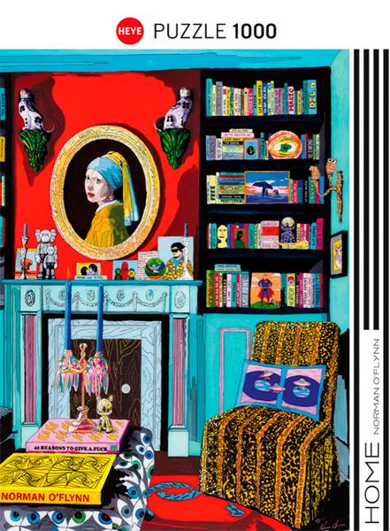 Room with Vermeer -palapeli 1000 palaa on saksalaisen Heyen valmistama Home-sarjaa. Kuvittaja Norman O'Flynnin kuvassa huone, jonka seinällä Vermeerin teos.